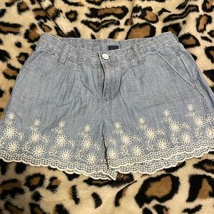 kids floral jean shorts